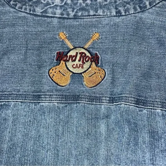 Hard Rock Cafe Orlando Blue Denim Shirt